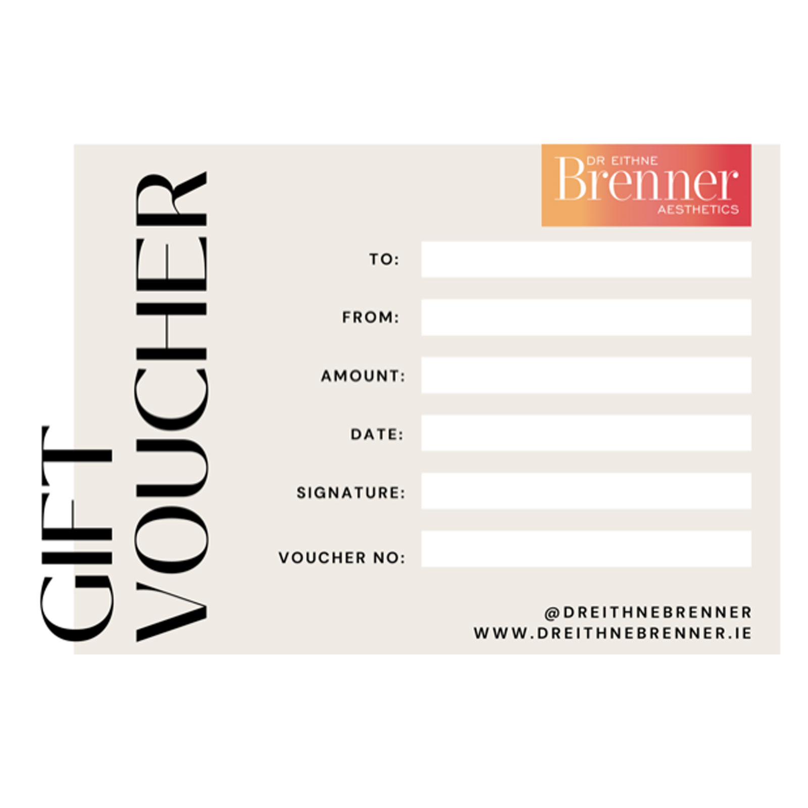Dr Eithne Brenner Gift Vouchers